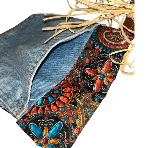 Denim and Paisley Custom Potholders - Picture 3 of 4